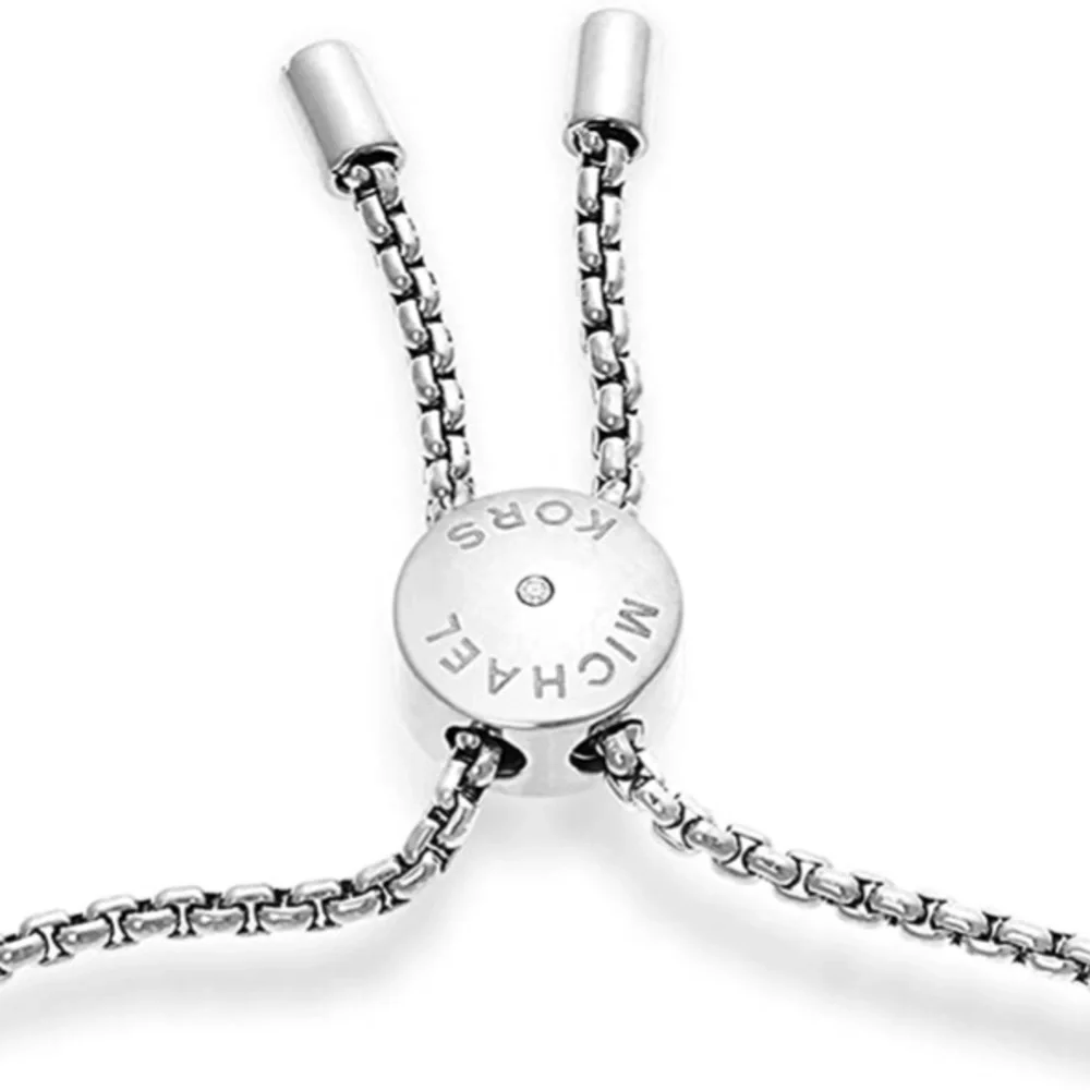 MICHAEL KORS White Gold Heritage Slide Bracelet